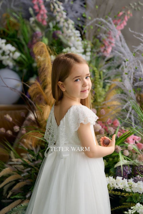 Teter Warm Flower Girls Off White Dress FS12