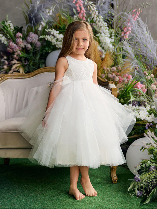 Teter Warm FS33 Raya- Girl's Flower Girl Dress Off White