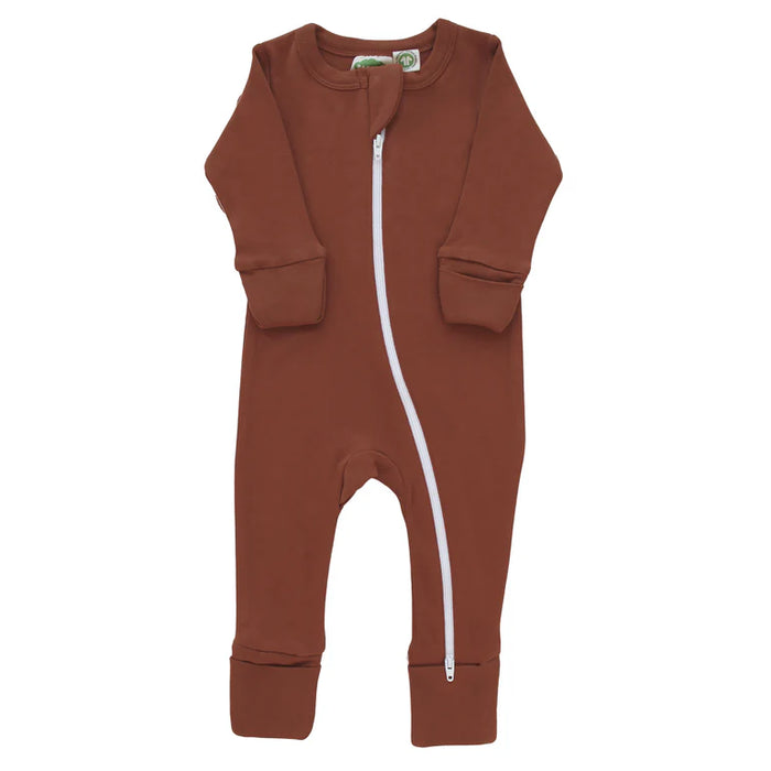 Parade Organics® Solid Color Organic Cotton 2-Way Zipper Baby Romper Size 3M-3T