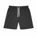 Factory Fleece little girls' cotton sweat shorts in dark grey displayed flat on a white background.
