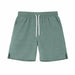 Factory Fleece little girls' cotton sweat shorts shown flat with drawstring and side pockets