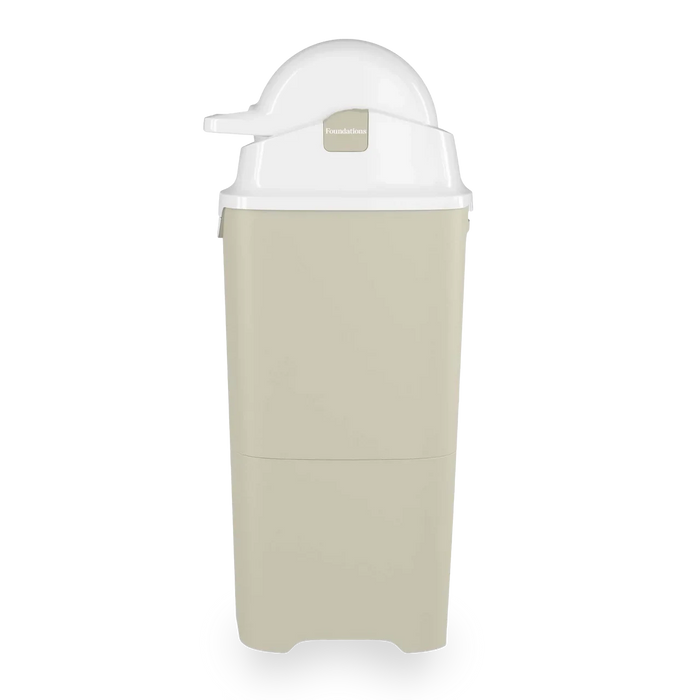 Foundations Tall Diaper Pail – Airtight, Odor-Locking Diaper Disposal System (Works With Any Bag)