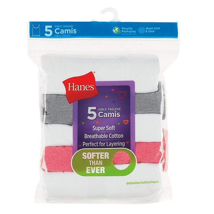 Camisoles ultra douces pour filles Hanes - Lot de 5