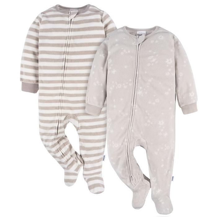 Gerber Footed Fleece Blanket Sleepers - 2-pk