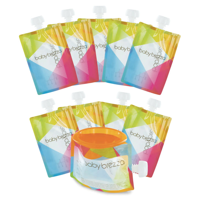 Préparateur pour bébés GLASS Baby Brezza + cadeau GRATUIT (lot de 10 gourdes alimentaires)