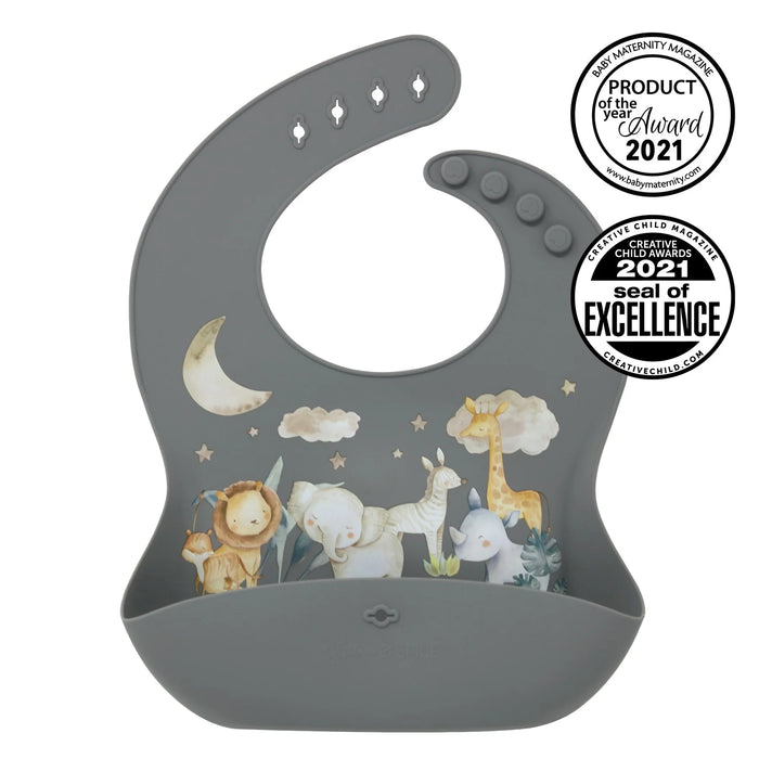 Glitter&Spice Silicone Food Bib | Soft, Adjustable & Easy to Clean