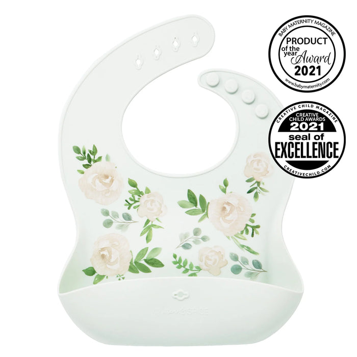 Glitter&Spice Silicone Food Bib | Soft, Adjustable & Easy to Clean