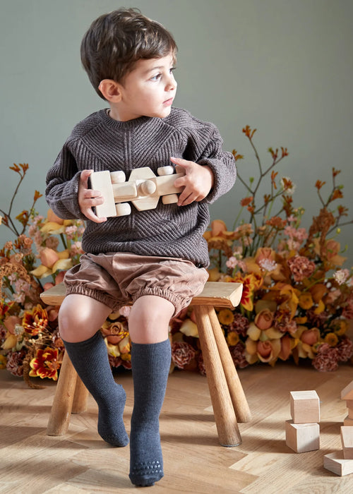 GoBabyGo Baby & Toddler Non-Slip Crew Socks - BAMBOO