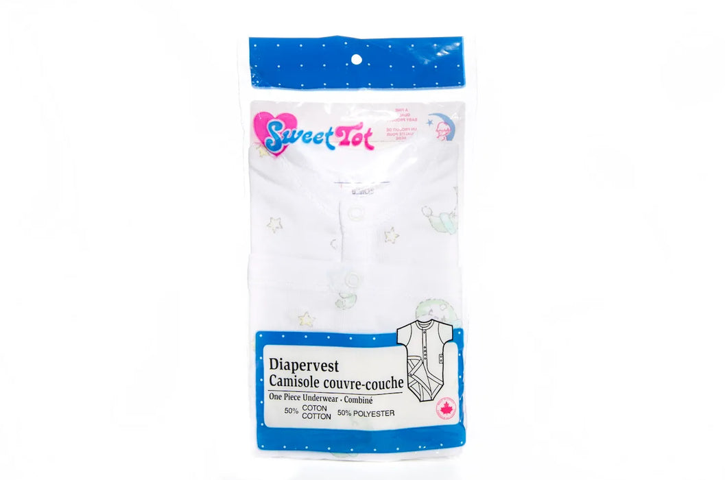 Goldtex® Baby Diaper Vest Crotch Snap Bodysuit – Cotton Blend Onesie 12m-24m