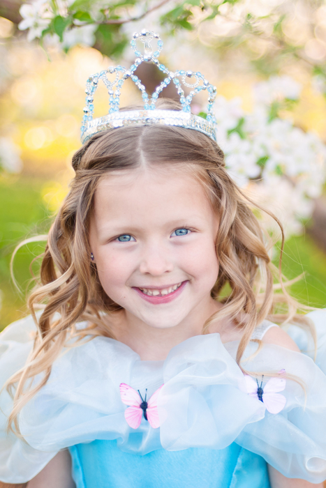 Great Pretenders® Tiare de la Belle en Bleu, Couronne de Princesse Scintillante pour se Déguiser | 3 ans et plus