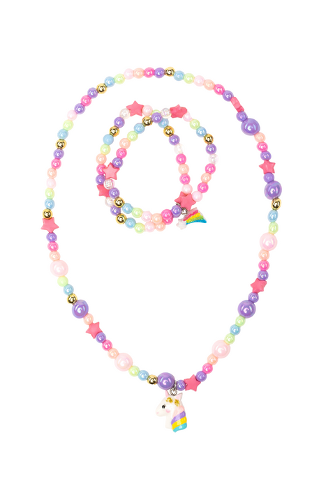 Great Pretenders® Cheerful Starry Unicorn Necklace Bracelet Set Age: 3+