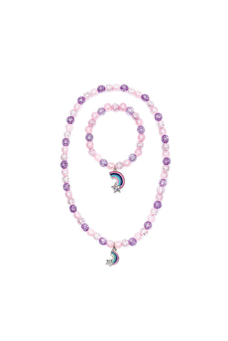 Great Pretenders® Ensemble Collier & Bracelet Arc-en-Ciel Violet, Modèles Assortis Âge: 3 ans et +