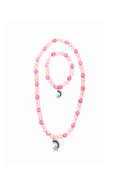 Great Pretenders® Ensemble Collier & Bracelet Arc-en-Ciel Violet, Modèles Assortis Âge: 3 ans et +