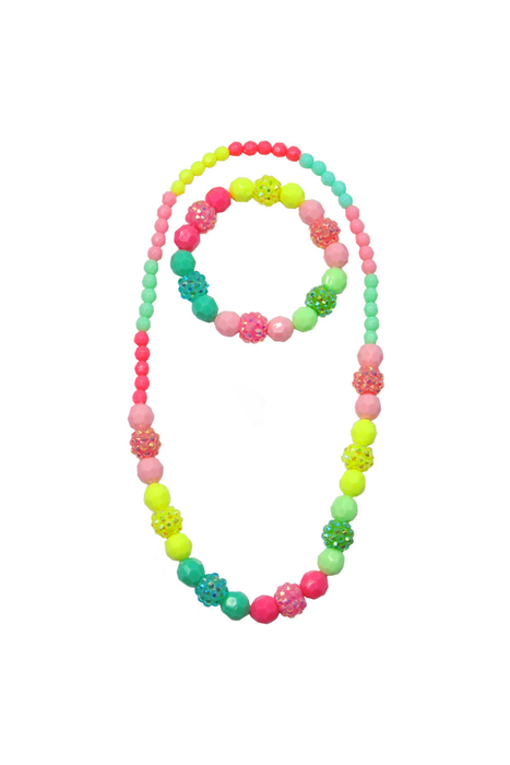 Great Pretenders® Vividly Vibrant Necklace & Bracelet Set Age: 3+