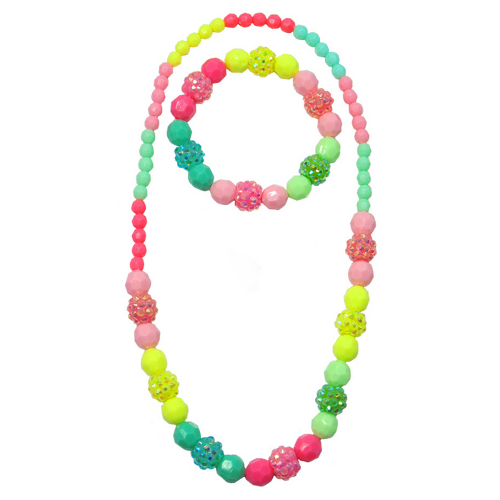 Great Pretenders® Vividly Vibrant Necklace & Bracelet Set Age: 3+