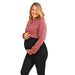 HERA-RB maternity support band worn by a pregnant woman standing and smiling against a white background.