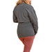 HERA grey maternity sweater shown from the back on a woman wearing pink leggings against a white background.