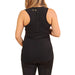 HESTIA black sleeveless tank top shown from the back on a person wearing matching leggings.