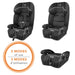 Harmony Defender 360 Max 3-in-1 car seat shown in three modes on a white background.