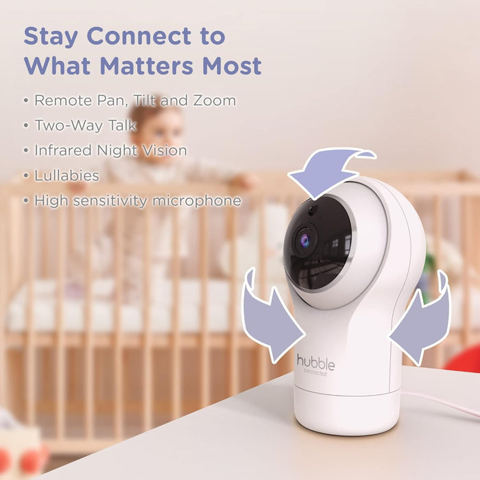 Hubble Connected - Nursery View Pro - 5 in. Video Baby Monitor with Pan, Tilt and Zoom - HCNVPRO-CA