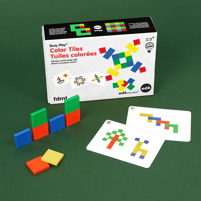 FDMT Busy Play Color Tiles Play Set – Educational Color Sorting, Pattern & Fine Motor Skills Game
