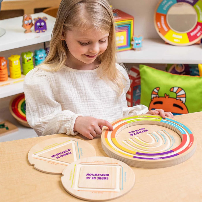FDMT Open Joy Planche de respiration en bois pour enfants – Outil de pleine conscience et de régulation émotionnelle