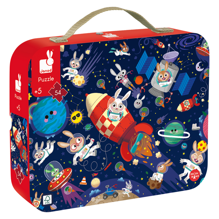 Janod Space Rocket Jiggsaw Puzzle - 54 pcs