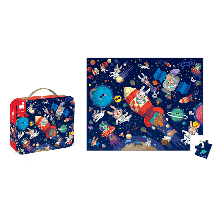 Janod Space Rocket Jiggsaw Puzzle - 54 pcs
