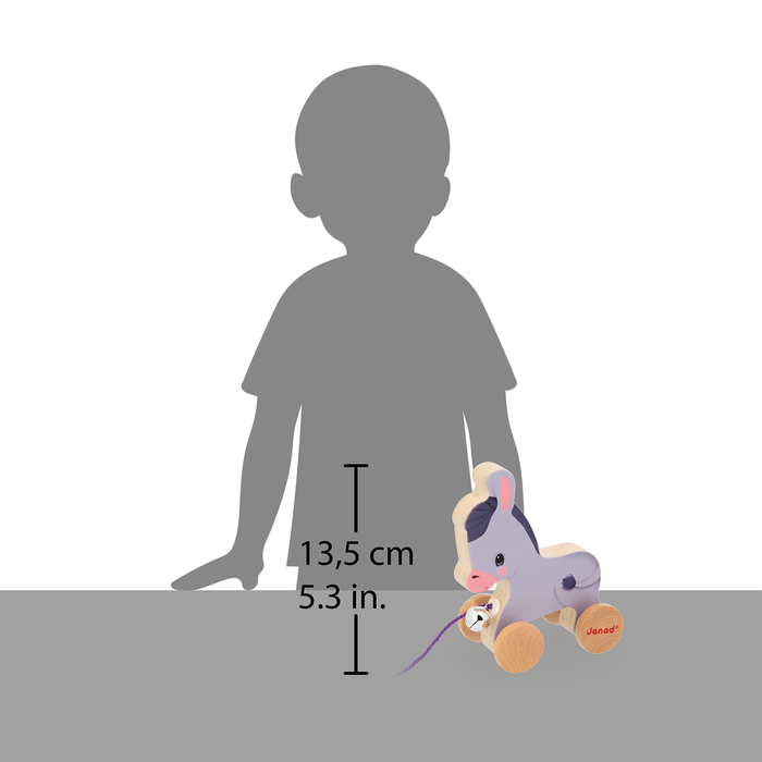 Janod Children Wooden Pull Along Farm Animal Toy