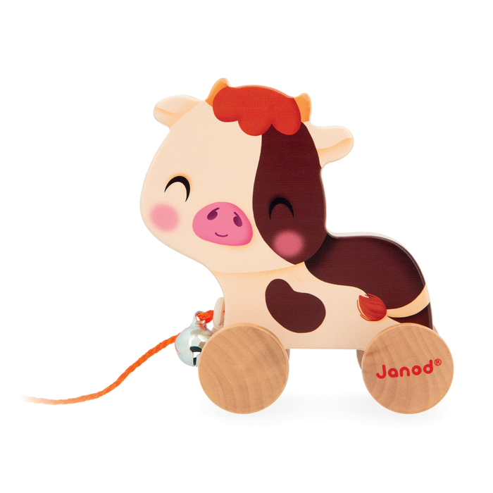 Janod Children Wooden Pull Along Farm Animal Toy