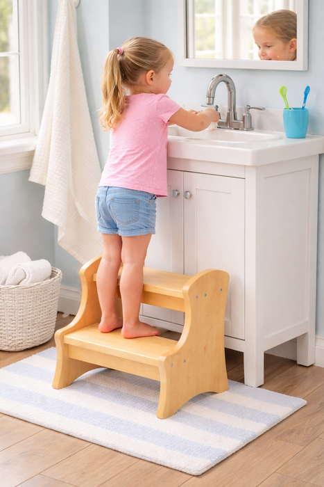 Solid Wood Step Stool For kids – Handmade in Canada