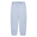 Jordan kids’ light blue sweatpants with elastic waistband and playful graphic prints, shown flat front view.