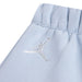 Jordan baby blue sweatpants close-up showing elastic waistband and embroidered logo.