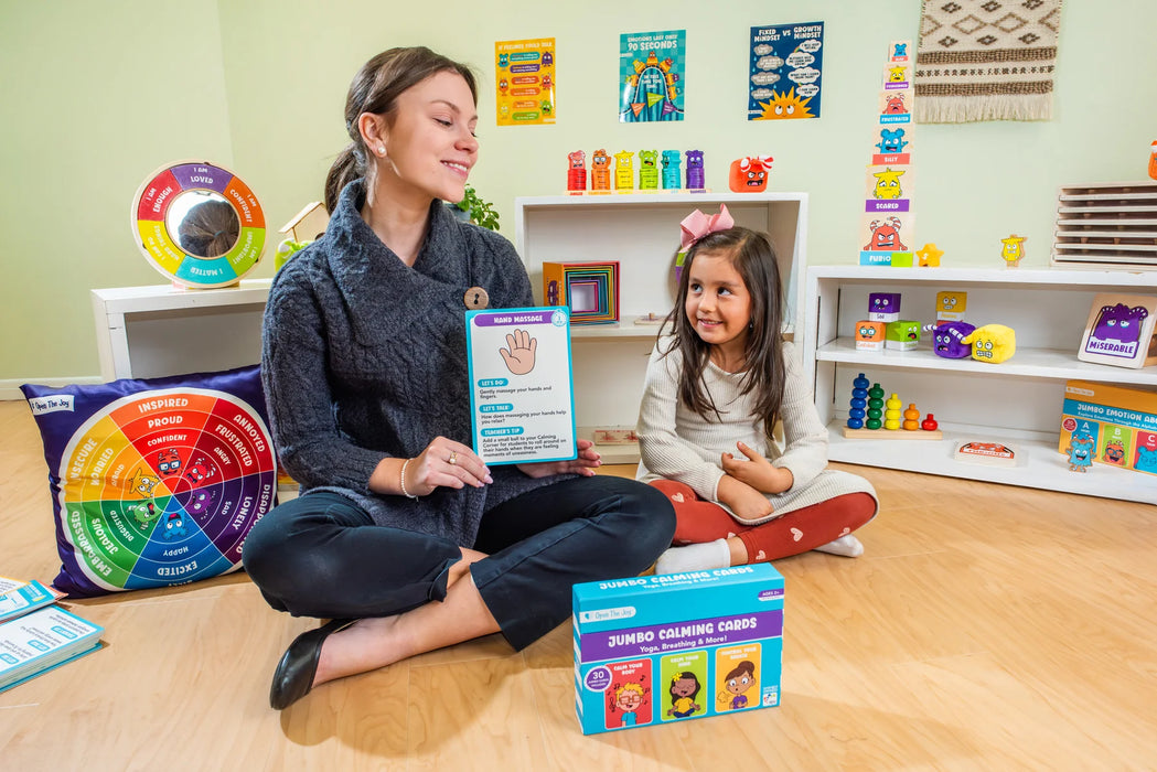 FDMT Open The Joy Jumbo Calming Tools Cards – Large Format Emotional Regulation & Mindfulness Cards for Kids