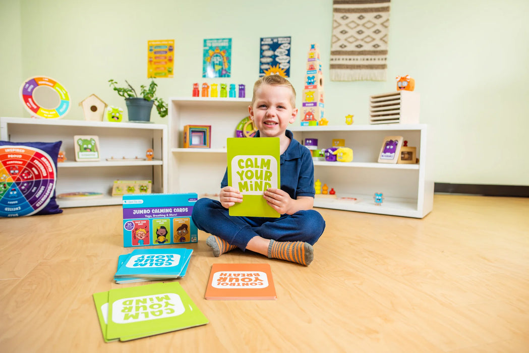 FDMT Open The Joy Jumbo Calming Tools Cards – Large Format Emotional Regulation & Mindfulness Cards for Kids