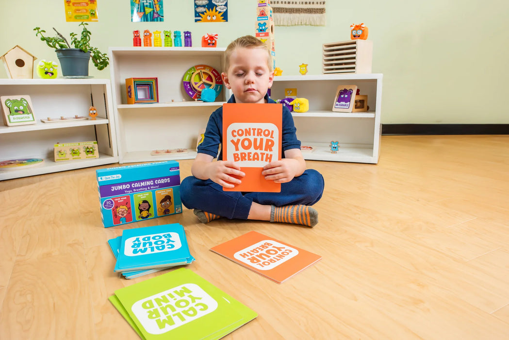 FDMT Open The Joy Jumbo Calming Tools Cards – Large Format Emotional Regulation & Mindfulness Cards for Kids