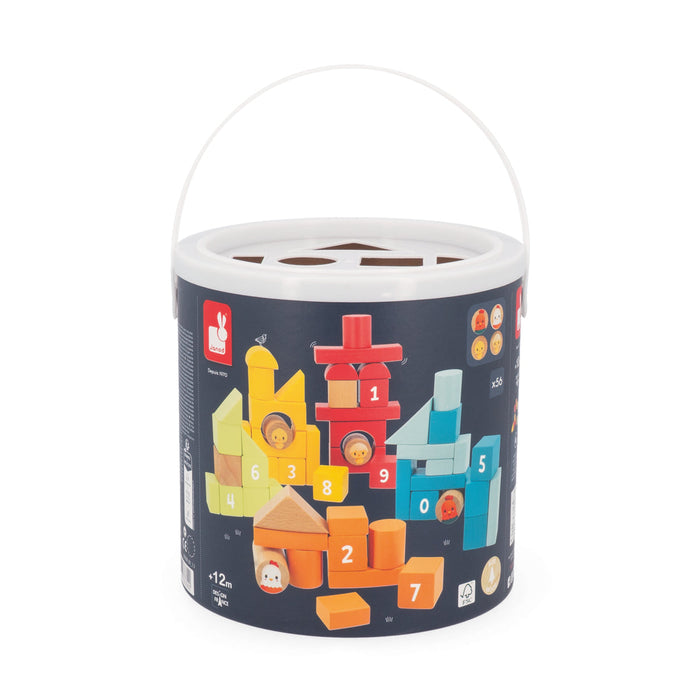 Janod® The Farm - Barrel 56 Pcs 12m+