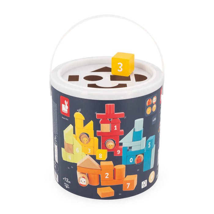 Janod® The Farm - Barrel 56 Pcs 12m+