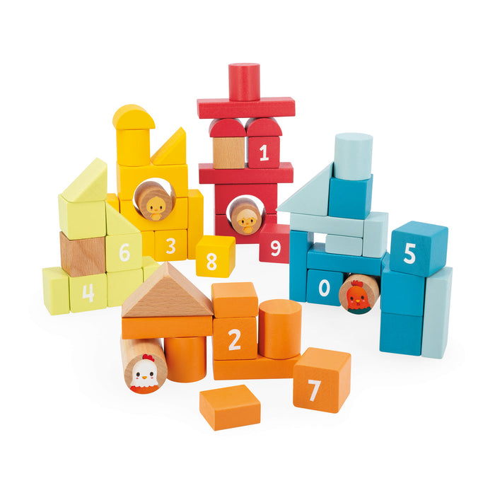 Janod® The Farm - Barrel 56 Pcs 12m+