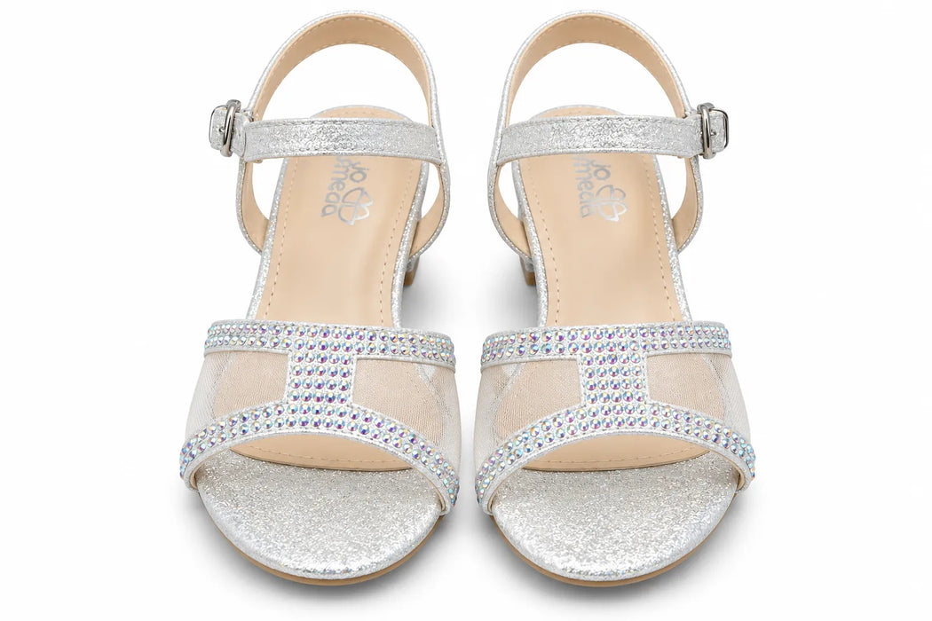 Jolene® Girls’ Rhinestone Glitter Low-Heel Dress Sandals  Style: JC9905