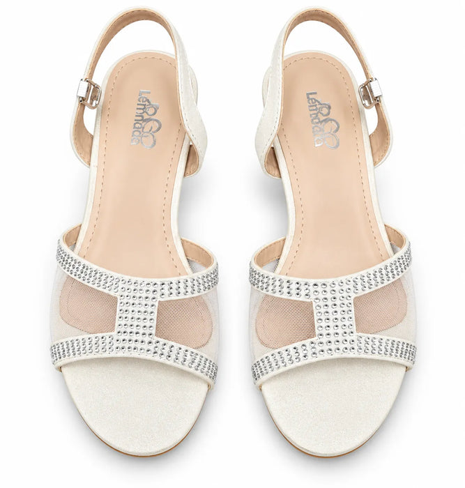 Jolene® Girls’ Rhinestone Glitter Low-Heel Dress Sandals  Style: JC9905