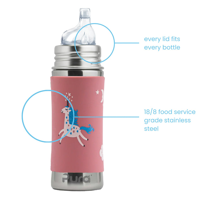 Gobelet à bec pour enfants en acier inoxydable Pura Kiki® - 325 ml
