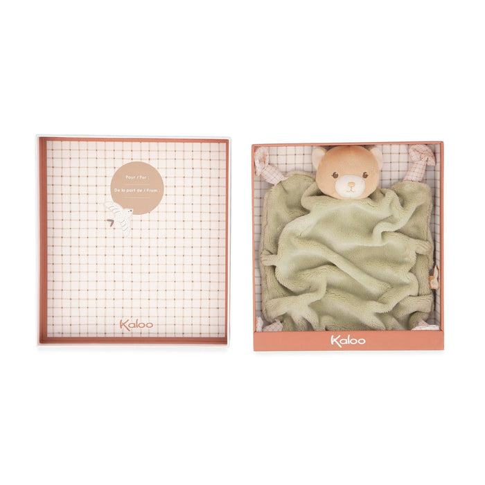 Kaloo Intemporel: Teddy Bear Doudou Comforter - Green