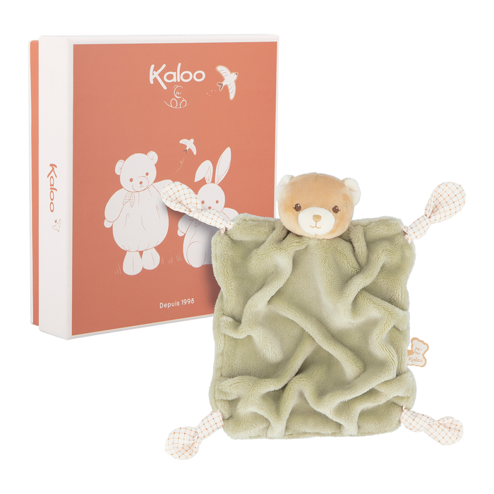 Kaloo Intemporel: Teddy Bear Doudou Comforter - Green