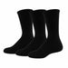 Key-mons crew socks size 10-13 set of three pairs in black shown upright against a white background.