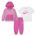 Nike Hoodie Set with Tee – Playful Pink (4 to 6X)