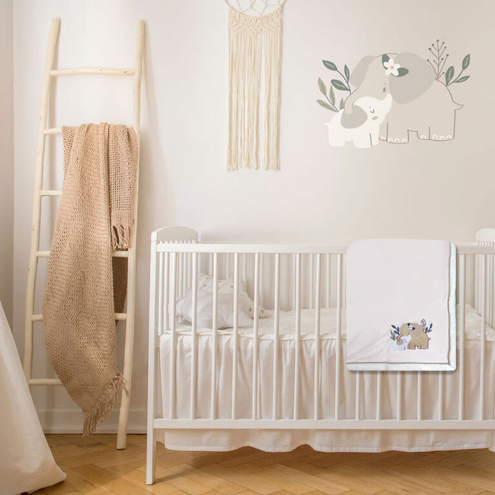 Koala Baby - Pink Elephant Mama & Baby 2 Layer Applique Blanket