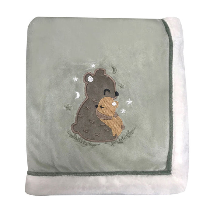 Koala Baby - Sage Bear Mama & Baby 2 Layer Applique Blanket