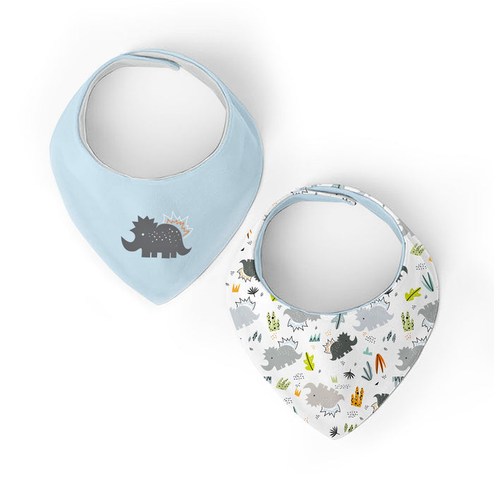 Bavoir bandana Kushies® Dino | Lot de 2