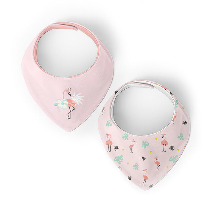 Kushies® Bandana Bib Flamingo | 2 Pack